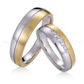 Stainless Steel Round Rings 9CT Gold Ring Wedding